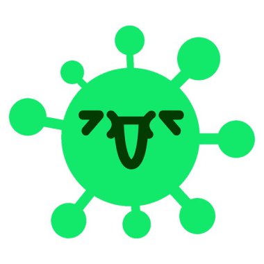 Basit bir döngü animasyonu sevimli bir gülme virüsü.