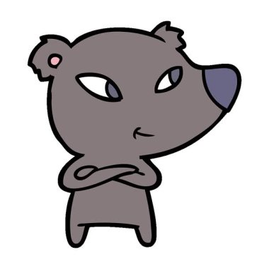 Basit bir döngülü sevimli çizgi film ayısı.