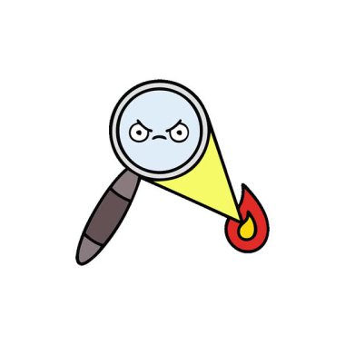 Basit bir döngü animasyonu. Büyüteç karikatürü.