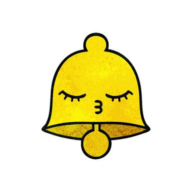 Basit bir döngü animasyon retro grunge desen çan çizgi filmi