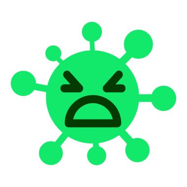 Basit bir döngü animasyonu basit, öfkeli bir virüs.