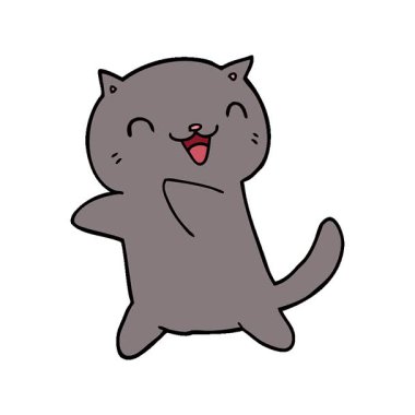 Basit bir çizgi film kedisi.