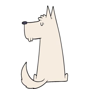 Basit bir döngülü çizgi film köpeği.