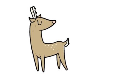 Basit bir çizgi film geyiği.