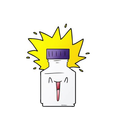 Basit bir çizgi film hap kavanozu.