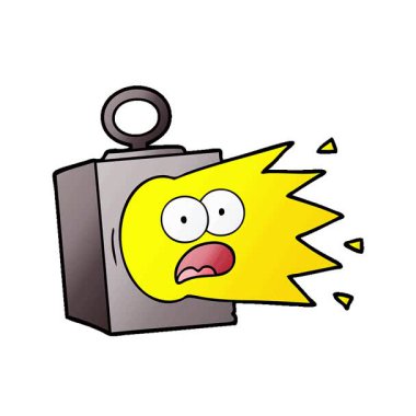 Basit bir döngü çizgi film endüstriyel lambası.