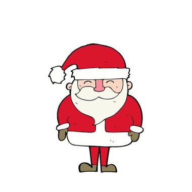 Basit bir çizgi film Noel Baba 'sı.