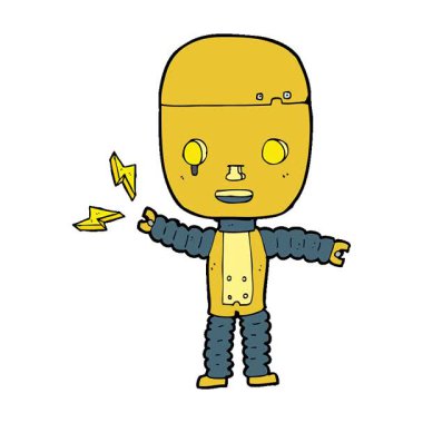 Basit bir çizgi film robotu.