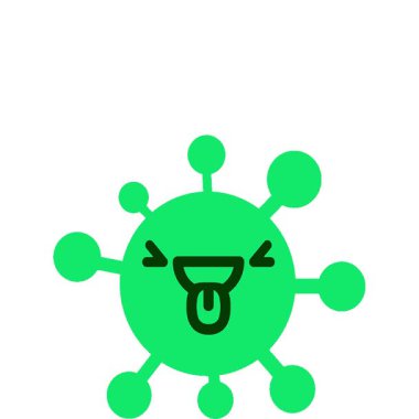 Basit bir döngü animasyon gülme huysuz virüs