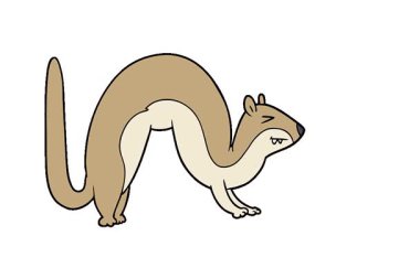 Basit bir çizgi film karakteri gelinciği.