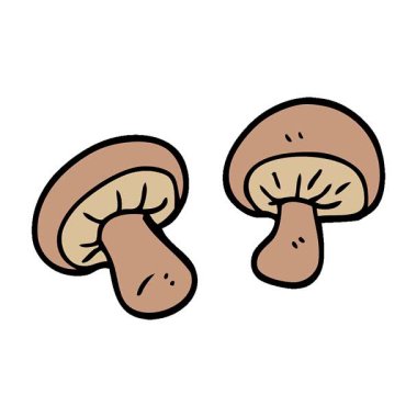 Basit bir çizgi film çizgi romanı mantarı.