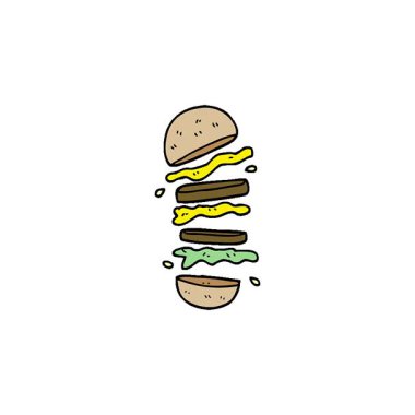 Basit bir çizgi film çizgi romanı çizimi.