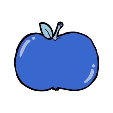 Basit bir çizgi film elması.