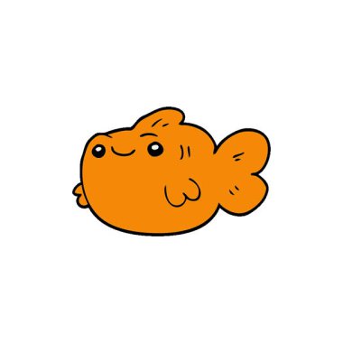 Basit bir çizgi film balığı.