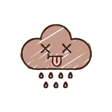 Basit bir döngü animasyon Bulut Tebeşiri Çizimi