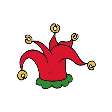 Basit bir çizgi film soytarı şapkası.