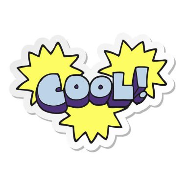 Havalı bir çizgi film sembolünün basit bir döngü canlandırmalı çıkartması