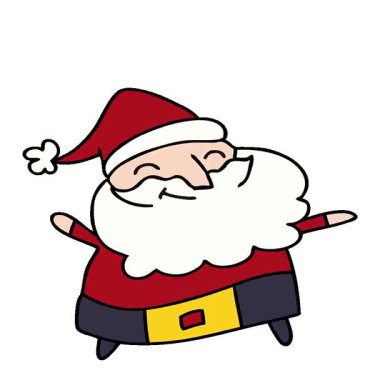 Neşeli bir babanın çizdiği basit bir serbest çizim çizimi.