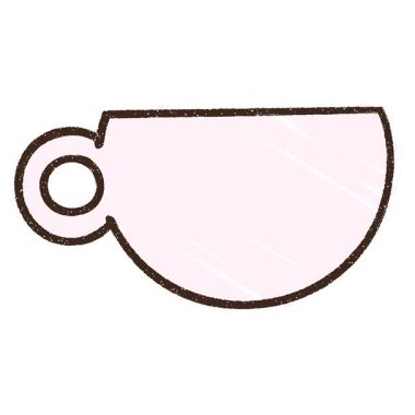 Basit bir döngü animasyon kupa tebeşiri çizimi