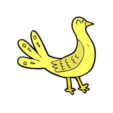 Basit bir çizgi film kuşu.