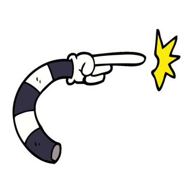 Basit bir çizgi film animasyon karalama kol hareketi.