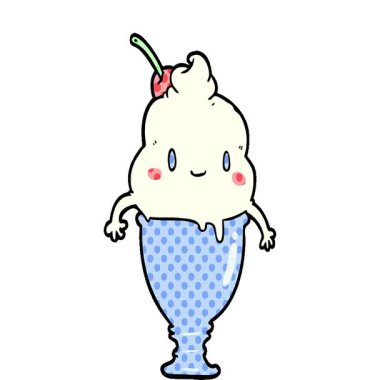 Basit bir döngü animasyon tatlı çizgi film dondurması.