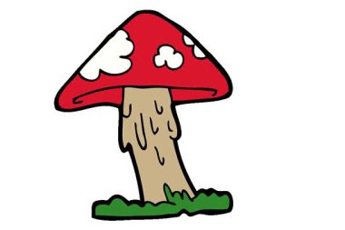 Basit bir döngü çizgi film mantarı.