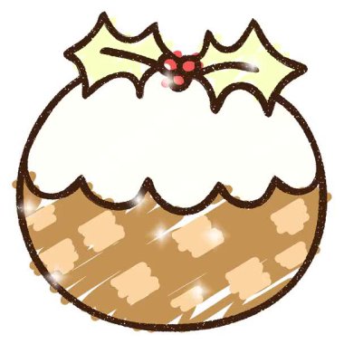 Basit bir döngü animasyon Noel pudingi.