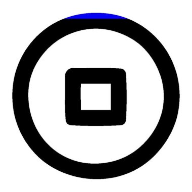 Basit bir döngü canlandırmalı durdurma düğmesi simgesi simgesi