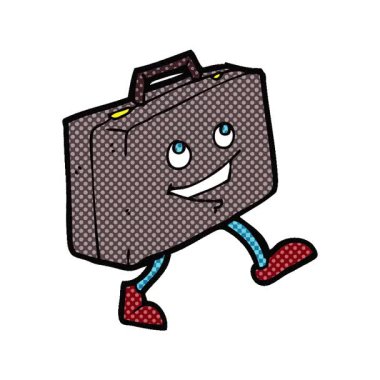 Basit bir çizgi film çantası.