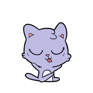 Basit bir çizgi film kedisi.