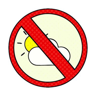 Güneşsiz büyülerin basit bir çizgi roman tarzı çizgi filmi işaretlere izin verir