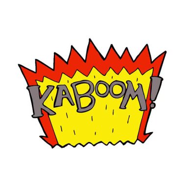 Basit bir çizgi film patlaması.