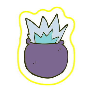 Basit bir döngü çizgi film karikatürü patlayan kazan