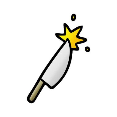 Basit bir çizgi film keskin bıçağı.