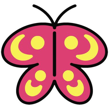 Basit bir döngü animasyonu basit sevimli bir kelebek