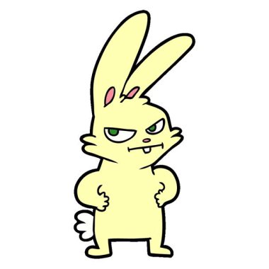 Basit bir çizgi film tavşanı.