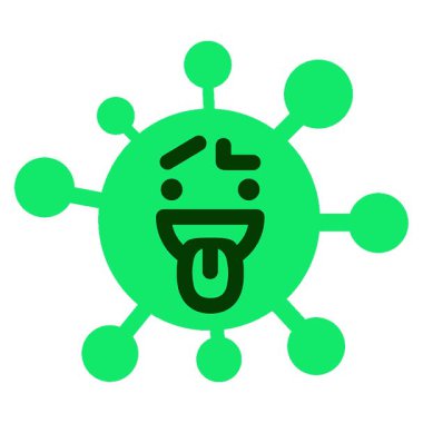 Basit bir döngülü mutlu, kafası karışmış virüs.