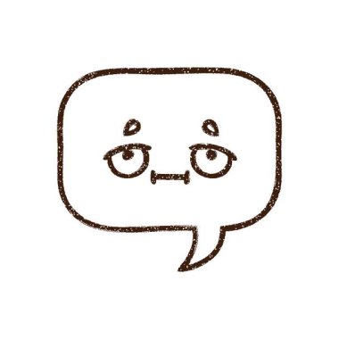 Basit bir döngü canlandırmalı Konuşma Balonu Kömür Çizimi