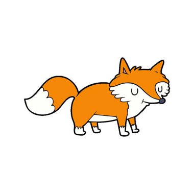 Basit bir çizgi film tilkisi.