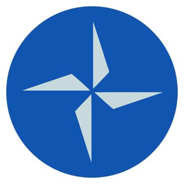 Bir yıldız sembolünün basit bir ikonik dövme görüntüsü