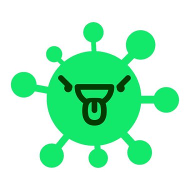 Basit bir döngü animasyonu kızgın, zalim bir virüs