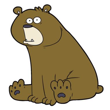 Basit bir döngülü komik çizgi film ayısı.