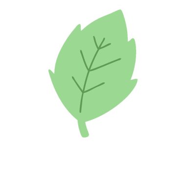 Basit bir döngü animasyon basit çizgi film yaprağı