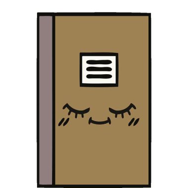 Basit bir döngü animasyonu sevimli bir defter karikatürü.