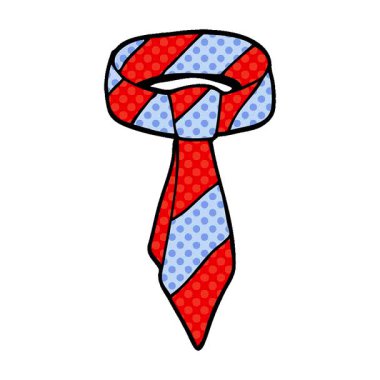 Basit bir çizgi film çizim kravatı.