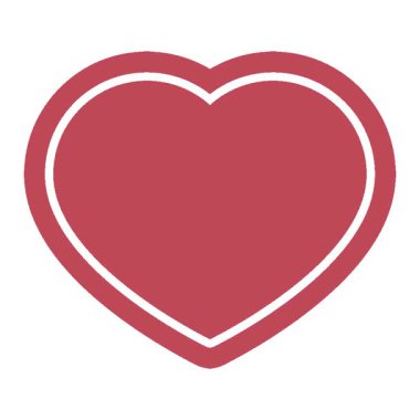 Basit bir döngü canlandırmalı kalp sembolü grafik simgesi