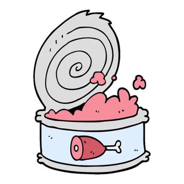 Basit bir çizgi film konserve yiyeceği.