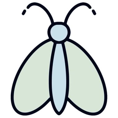 Basit bir döngü animasyonu basit sevimli bir kelebek