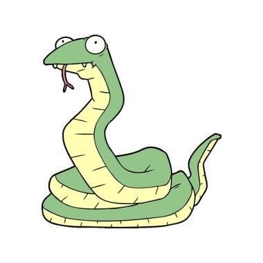 Basit bir çizgi film yılanı.